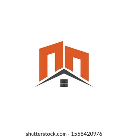 M logo design form construction.