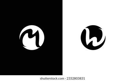 m logo design. letter logo design Abstract letter W logo