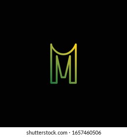 M logo design. letter logo design template