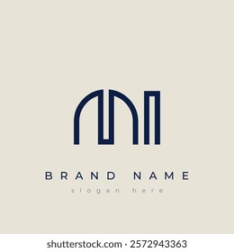 M and I logo design. MI abstract Letters Logo Monogram. This logo design is the process of creating a visual symbol that represents a brand, company, or individual.