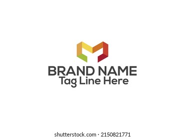 Diseño del logotipo M. Plantilla de vector de diseño de logotipo minimalista M
