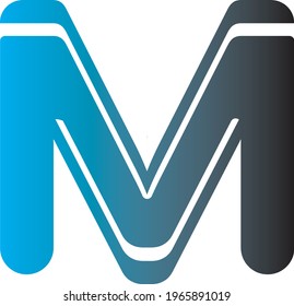 M LOGO DESIGN MODERNER VEKTOR