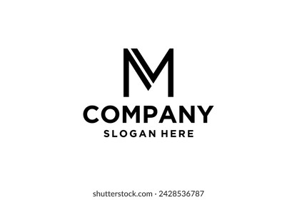 m logo design monogram simple modern concept