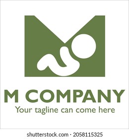 M logo design on Childcare theme
