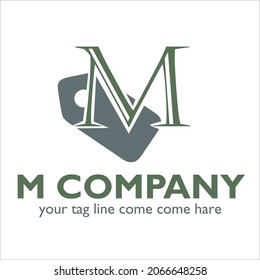 M Logo-Design auf Einzelhandelsthema