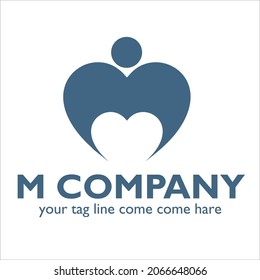 M logo design on Spa and Esthetics theme