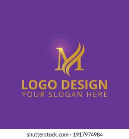 Logo profesional de diseño de logotipo M 