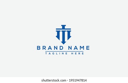 M Elemento de promoción de marca gráfica vectorial de plantilla de diseño de logotipos.