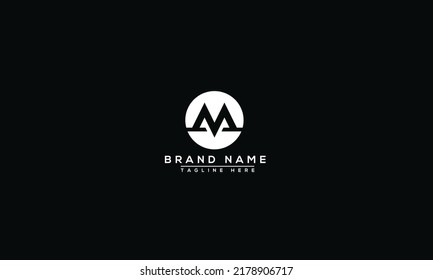 M Logo Design Template Vector Graphic Branding Element.