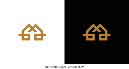 El diseño del logotipo M para un logotipo casero único y moderno