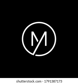 m logo design vector sign