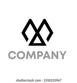 M logo design vector template