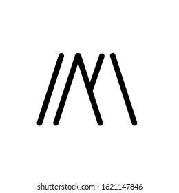 M logo design vector template