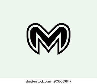 M logo design vector template