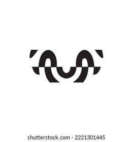 M logo design. Wave concept