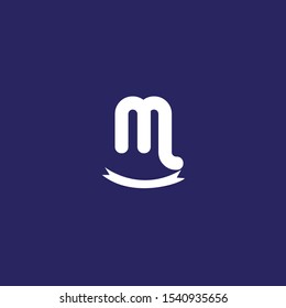 M logo design with white background.