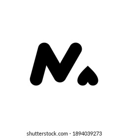 M logo designs with love 