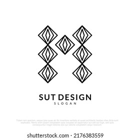 m logo with elegant and minimalist style