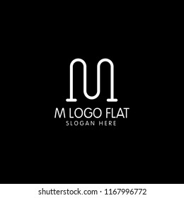 M Logo Flat Design