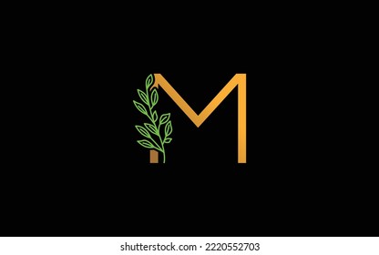 M logo floral vector for identity company. initial letter nature template vector illustration for your brand.