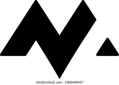 M Logo. M Font Icon. Typography Vector. Black. White.