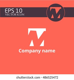 M logo. geometry. abstraction M. abbreviation.icon vector