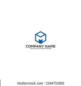 M logo in hexagon, M monogram, M letter logo design inspiration - vector