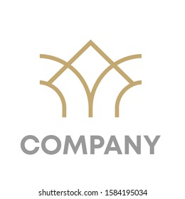 M logo icon design template sign