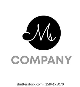 M logo icon design template sign