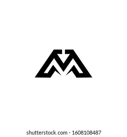 M logo icon design template elements