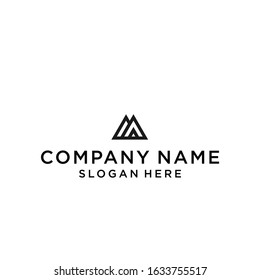 m logo icon design vector