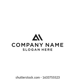 m logo icon design vector