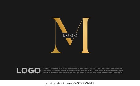 M Logo. Initial M. M Character