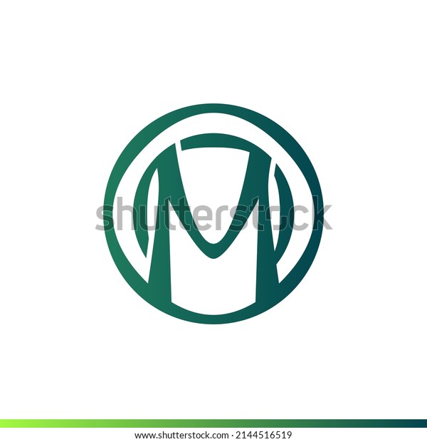 M Logo Initial Design With Circle Line. Initial\
M Logo Design Vector Template. Letter M Abstract Luxury Circle\
Letter MO Logo Vector\
