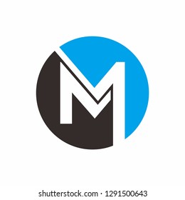 M  logo initial letter design template vector illustration