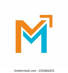 M logo initial letter design template vector illustration