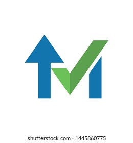 M logo initial letter design template vector illustration