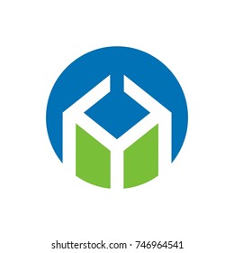 M logo initial letter design template vector