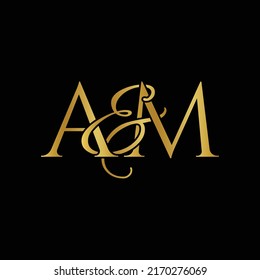 A and M , AM logo initial vector mark , AM luxury logo