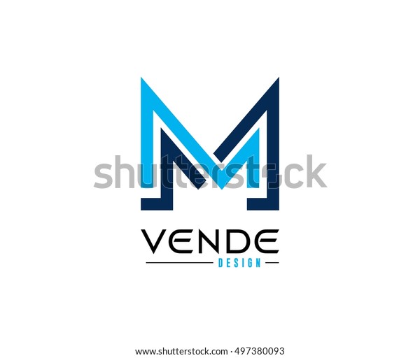 M Logo Letter Stock Vector (Royalty Free) 497380093