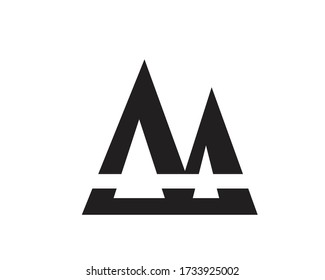 m logo letter design initial 
