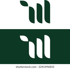 Logo de M. M diseño de letra vector icono de monograma inicial. Ilustración del logotipo de estilo moderno. Aislado