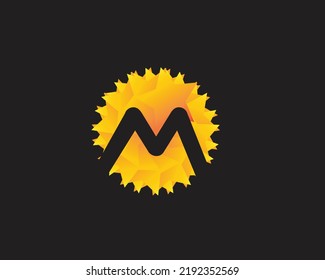 M logo letter icon template