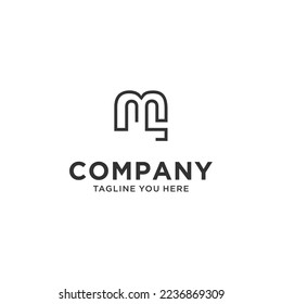 M Logo. Buchstaben M Logo oder MM initialisiert zwei moderne Monogramm-Symbol, Visitenkarten-Emblem.