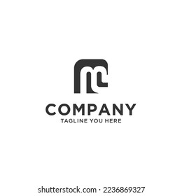 M logo. Letter M logo or MM initials two modern monogram symbol, business card emblem.