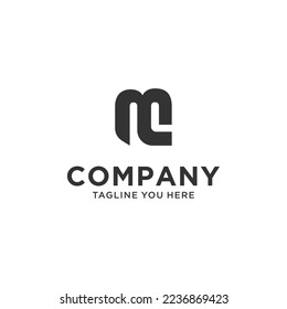 M logo. Letter M logo or MM initials two modern monogram symbol, business card emblem.