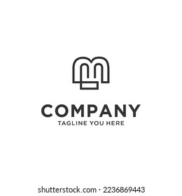 M Logo. Buchstaben M Logo oder MM initialisiert zwei moderne Monogramm-Symbol, Visitenkarten-Emblem.