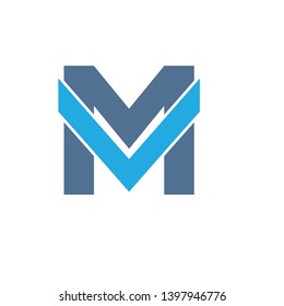 M Logo Letter Vector Illustration