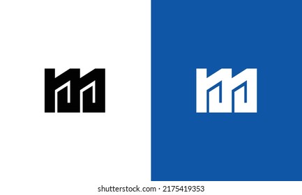 Logo de M con moderna ilustración vectorial de concepto