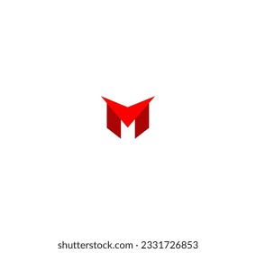 M logo with modern concept vector illustration. 3D Colorful M letter logo.